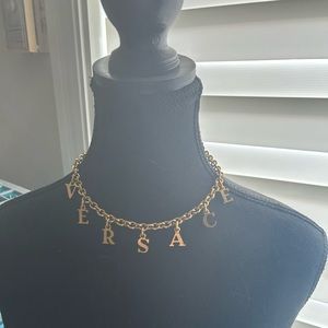 Vintage Versace Letters Necklace